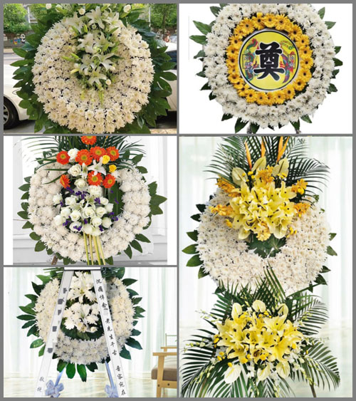 广东梅州市丰顺县小胜镇田背村花圈速递